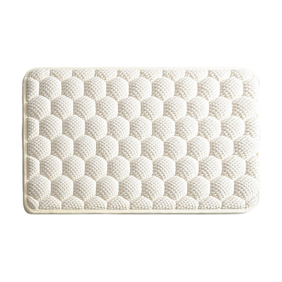 Bath Mat, Super Soft & Absorbent Non-Slip Shower Rug, Machine Washable Bathroom Floor Mat, Comfortable for Bath Tub White