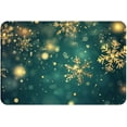 thumbnail image 1 of Bath Mat Teal Snowflake Winter Christmas Bathroom Rug Non Slip for Shower Soft Memory Foam 15.7 x 23.6 Inch Small Carpet Floor Runner Washable, 1 of 6