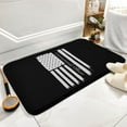 thumbnail image 1 of Bath Mat Thin Silver Line Correctional Officer Indoor Outdoor Doormat Durable Welcome Front Door Mats Entryway Rugs Non-Slip Floor Mat Entrance Rugs Bath Rug Kitchen Rugs 32 x 20 in, 1 of 5