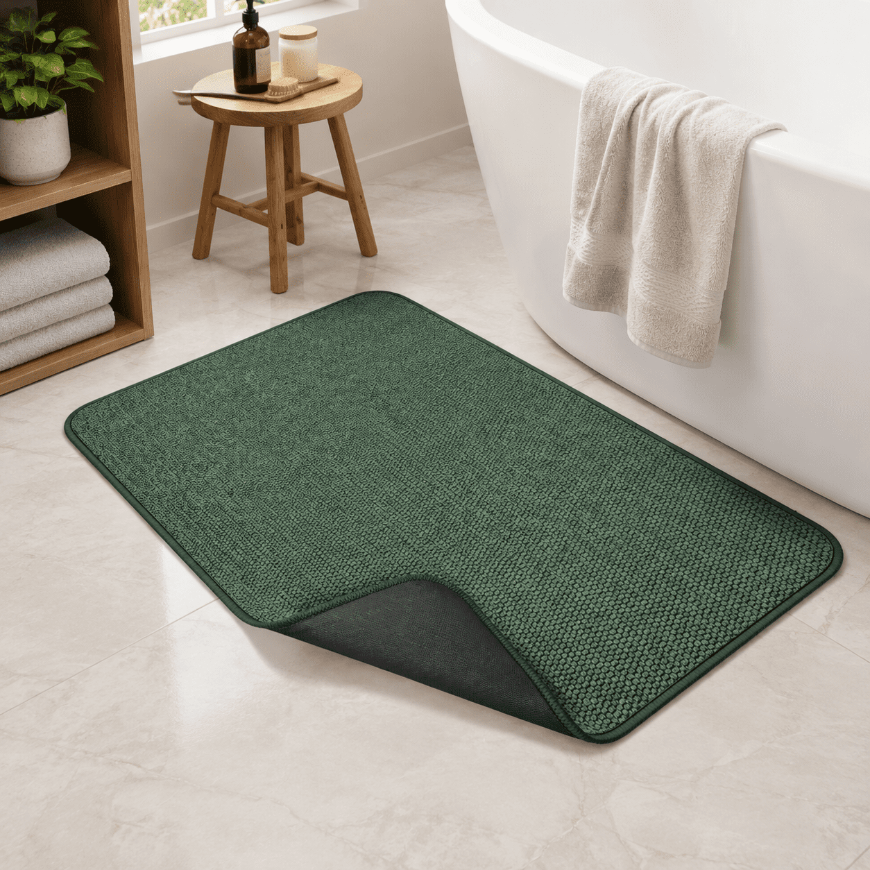 Bath Mat Ultra Thin Bathroom Rugs Rubber Mats For No Slip Quick Dryhine ...