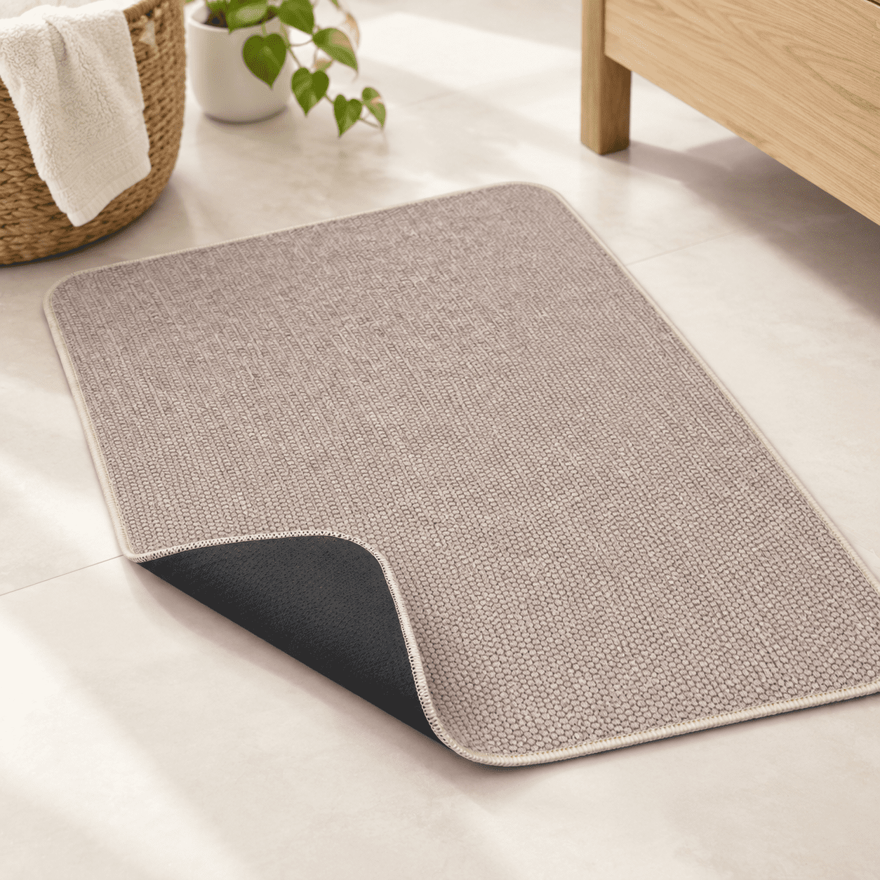 Bath Mat Ultra Thin Bathroom Rugs Rubber Mats For No Slip Quick Dryhine ...