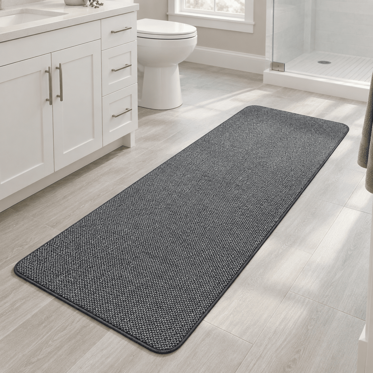 Bath Mat Ultra Thin Bathroom Runner Rugs Large Mats For Quick Dry Non ...