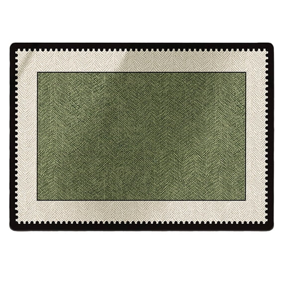 Bath Mat Ultra Thin Non Slip Rubber Bathroom Rug Quick Dry Machine Washable Absorbent Low Pile For Shower Outside Sink Home Decor Green Bathroom Rugs Green-D 24*16 In