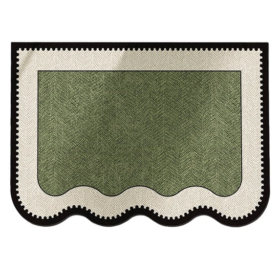 Bath Mat Ultra Thin Non Slip Rubber Bathroom Rug Quick Dry Machine Washable Absorbent Low Pile For Shower Outside Sink Home Decor Green Bathroom Rugs Green-B 24*16 In