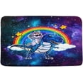 thumbnail image 1 of Bath Mat Unicorn Dinosaur Cartoon Animal Rainbow Cloud Outer Space Galaxy Indoor Outdoor Doormat Front Door Mats Entryway Rugs Non-Slip Floor Mat Entrance Rugs Bath Rug Kitchen Rugs 36 x 24 in, 1 of 5