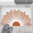 thumbnail image 1 of Bath Mat Vintage Style Sunrays Floor Plush Mats Bathmat Decor Small Area Rug Carpet Doormat Floor Rug Bathroom Rug ﻿Non-Slip Water Absorption Home Decor 32 x20 Inch, 1 of 5