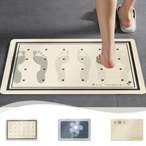 Bath Mat Washable Rug Diatomite Floor Mat 15.74x23.62 in Household Bathroom Absorbent Door Mat Bathroom Diatomite Foot Mat Non Slip Floor Mat Absorbent Drying Mat for Floor,Tub & Shower