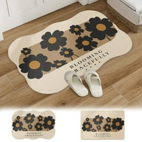 Bath Mat Washable Rug Diatomite Floor Mat 15.74x23.62 in Household Bathroom Absorbent Door Mat Bathroom Diatomite Foot Mat Non Slip Floor Mat Absorbent Drying Mat for Floor,Tub & Shower