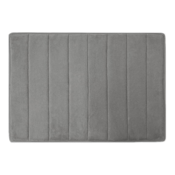Bath Mat Woven Memory Foam Charcoal