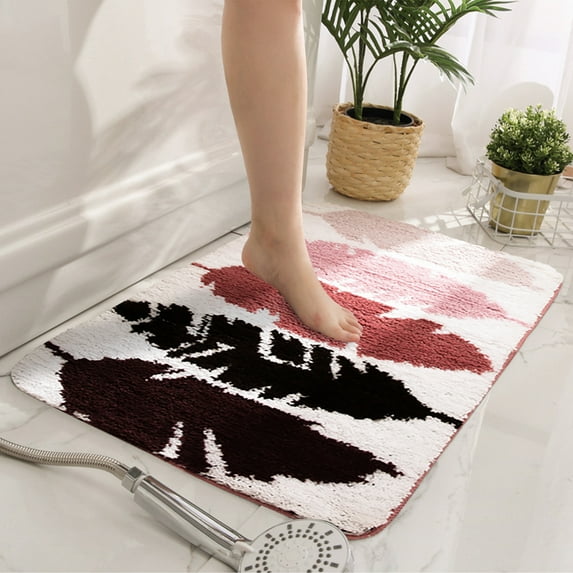 Bath Mat for Bathroom Home Area Rugs,Non Slip,Absorbent,Quick Dry Bathroom Rugs,Machine Washable Colorful Bath Rugs
