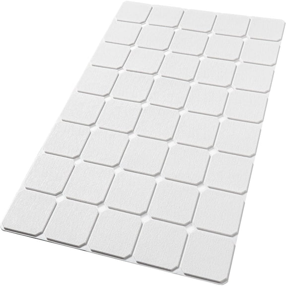 Bath Mat for Textured Tub: Bathtub Mat Foldable Shower Mat Non Slip Tub Mat No Suction Cups 28 X 17.7Inch - White