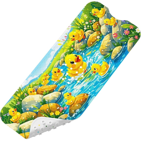 Bath Mat for Tub Non Slip Bathtub Mat 40x16 Bath Mat, Yellow Duck