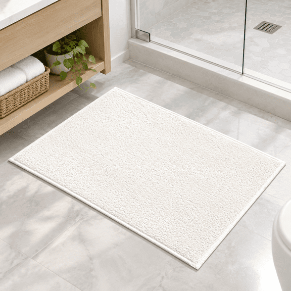 Bath Mat-non-slip Bathroom Floor Mats-absorbent Quick Dry Low Pile Rugs Fit Under Door-bath Rug For Sink Bathtub Shower Room 17"*2