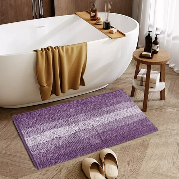 Bath Mat under $5! kkbbma Bathroom Absorbent Rug Mat, Non-Slip Shower Bath Mat, Quick Dry Toilet Floor Mat, Soft Comfortable Bathroom Carpet