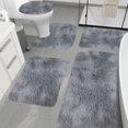 thumbnail image 1 of Bath Mats 5 Set, Bathroom Rugs for 5 Pcs Toilet Mats Universal Soft Water Absorption, Shower Mat Non Slip Thick Machine Washable Easy To Dry Dark, 1 of 8