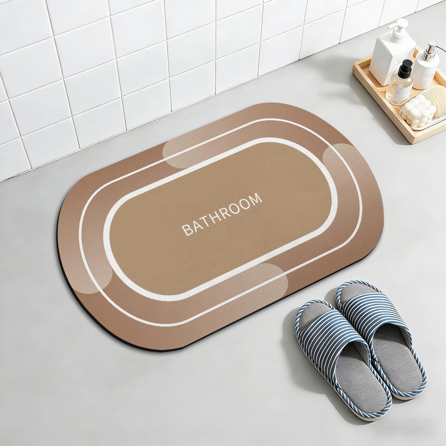 Bath Mats for Bathroom Diatomaceous Earth Bath Mat for Shower Room ...