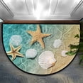 thumbnail image 1 of Bath Mats for Bathroom Ocean Starfish, Beach Seashell Half Circle Area Rug 30X18 Inch, Doormat Home Decor Rug Front Welcome Entrance Way Mat for Indoor Outdoor Kitchen, 1 of 4