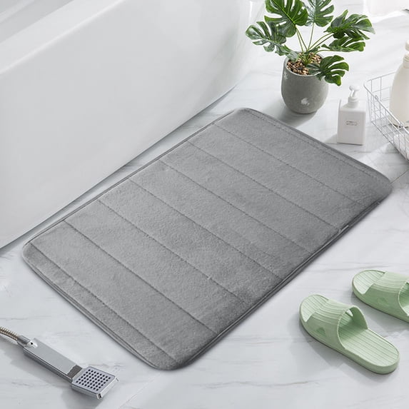 Bath Mats, Memory Foam Bath Mat, Super Soft Non-Slip Bathroom Rug, Bathroom Bedroom Living Room Carpet, Soft Absorbent Plushs Microfiber Bathroom Floor Tub Bathmat Blush