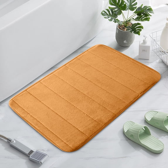 Bath Mats, Memory Foam Bath Mat, Super Soft Non-Slip Bathroom Rug, Bathroom Bedroom Living Room Carpet, Soft Absorbent Plushs Microfiber Bathroom Floor Tub Bathmat Blush