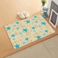 thumbnail image 1 of Bath Mats Summer Beach Door Mat Front Door Mat Non-Slip Kitchen Rugs, Blue Orange Starfish Nautical Coastal Coral Waterproof Floor Mats Door Welcome Doormat for Doorway Bathroom 16x24 inch, 1 of 5