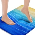 thumbnail image 1 of Bath Mats for Bathroom, Bathroom Mats Rugs No Silp, Blue Beach Washable Cover Floor Rug Carpets Floor Mat Bathroom Decorations 18x30 Inches, 1 of 9