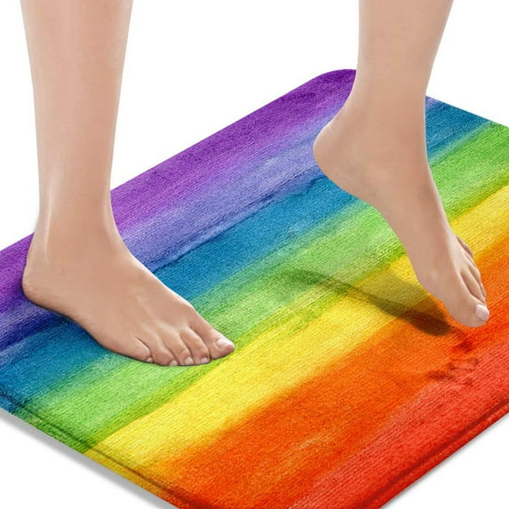 Bath Mats for Bathroom, Bathroom Mats Rugs No Silp, Blue Beach Washable Cover Floor Rug Carpets Floor Mat Bathroom Decorations 18x30 Inches