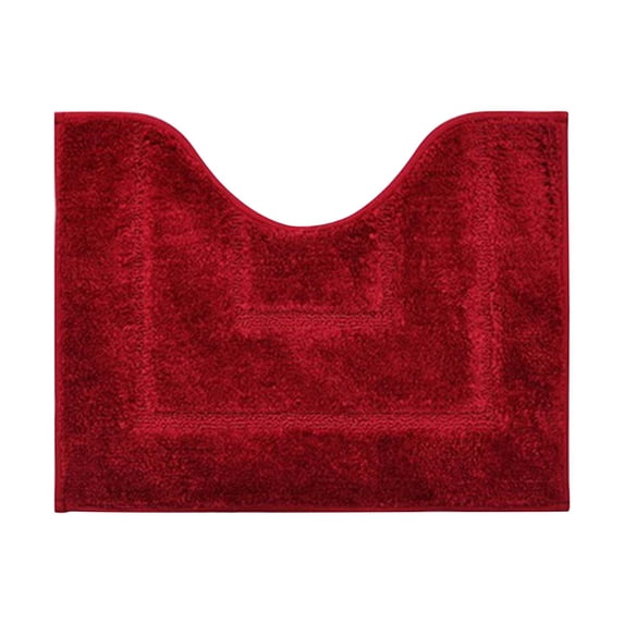 Bath Mats for Bathroom Floor, U-Shaped Microfiber Bath Rug with Non-Slip Back, Super Absorbent and Quick-Drying, 50 x 40 cm