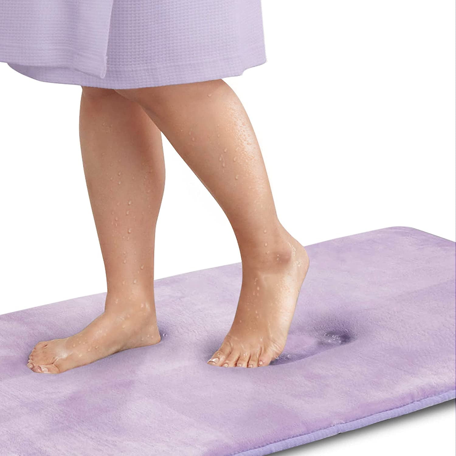 Bath Mats for Bathroom Non Slip - Lavender 20" x 32" Memory Foam Bathroom Rugs - Quick Dry Bath Mat