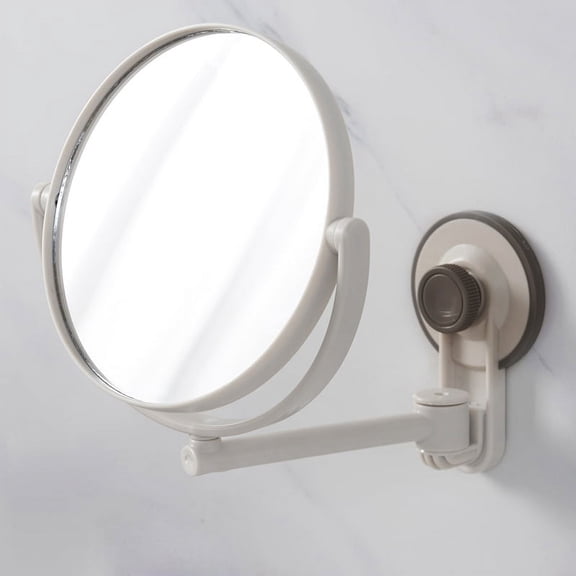 Bath Mirror Cosmetic Mirror 1X/3X Magnification Suction Cup Adjustable ee