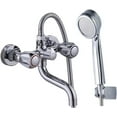 thumbnail image 1 of Bath Mixer Tap with Shower Attachment Bathtub Faucet Wall Mounted Chrome-Plated Faucet Brass Hot and Cold Water Shower Faucet-E, 1 of 5