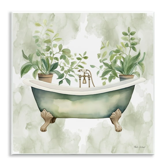 Stupell Industries Bath Oasis with Greenery Wall Plaque Art, design by Nicole DeCamp