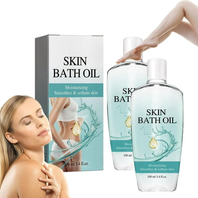 Bath Oil 3.4 fl.oz, Skin Bath Oil for Skin Care Smooths and Soft Skin