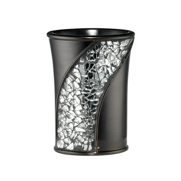 Sinatra Orb/Brown Bath Accessories Tumbler - 5"H x 3"W x 3"D