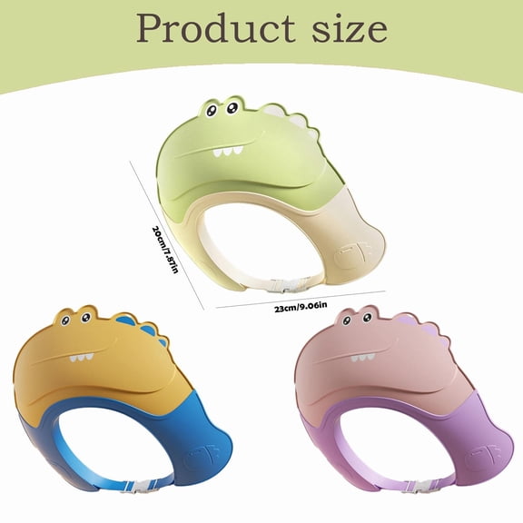 Bath Organizer Reusable Shower Cap Cap Shampoo Cap Baby Cartoon Shower Cap Shield Soft Adjustable Visor Bathing Hat With Eye And Ear