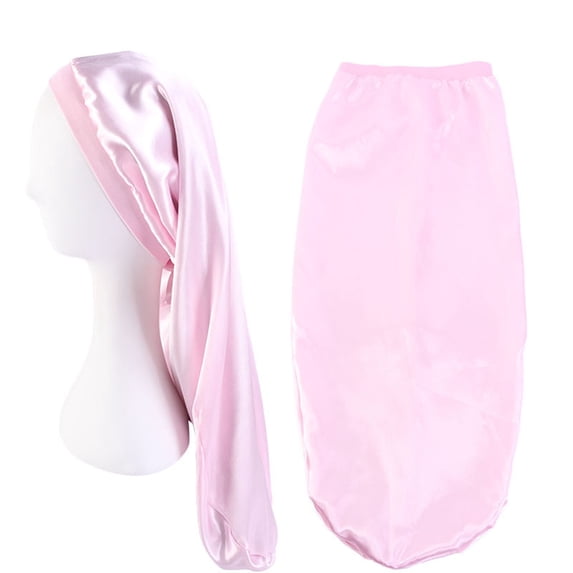 Bath Organizer Reusable Shower Cap Hair Bonnets Soft Elastic Band Silky Sleeping Cap Big Bonnets For Women Braids