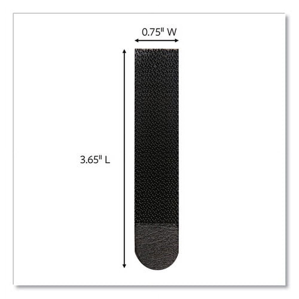 Bath Picture Hanging Strips, Large, Removable, Holds Up To 4 Lbs Per Pair, 0.75 X 3.65, Black, 12 Pairs/pack | Bundle of 10 Packs