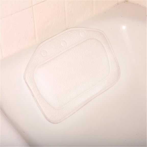 Bath Pillow - Bath Cushion - White Strong Suction Cups