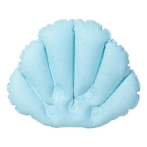 Bath Pillow Bathtub Pillow Inflatable Bath Pillows Tub Neck and Back Support for Tub Non Slip Water with Suction Cups Bath Accessory Relax Comfortable Blue