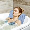 thumbnail image 1 of Bath Pillow Bathtub Pillow, Bath Pillows for Tub Neck and Back Support, Bath Tub Pillow Headrest with Soft Mesh Fabric and Non-Slip Suction Cups, Relaxing Bath Accessories Spa Gifts, 1 of 6
