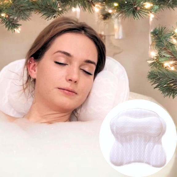 Bath Pillow - Pillows for Tub Neck & Back Support, Luxury Bathtub Head Neck, Soaking, Bubble Spa, Accessories Women Gifts Women,Wife,Girlfriend,Best Friend