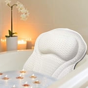 Bath Pillow, Quick-Drying 4D Air Mesh Bathtub Spa Pillow, 6 Non Slip Suction Cups, Soft and Comfortable Bathtub, Hot Tub, Jacuzzi, Spas