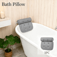 thumbnail image 1 of Bath Pillows for Tub,Bath Pillow with 6 Non-Slip Suction Cups,Soft 4D Mesh Fabric,Bathtub Pillows for Tub Neck and Back Support,Extra Thick Luxury Bathtub Pillows,Black/Dark Gray, 1 of 11
