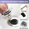 Bath Plug Rubber Seal for Sink Waste, Clear PushDown Drain Plug Gasket