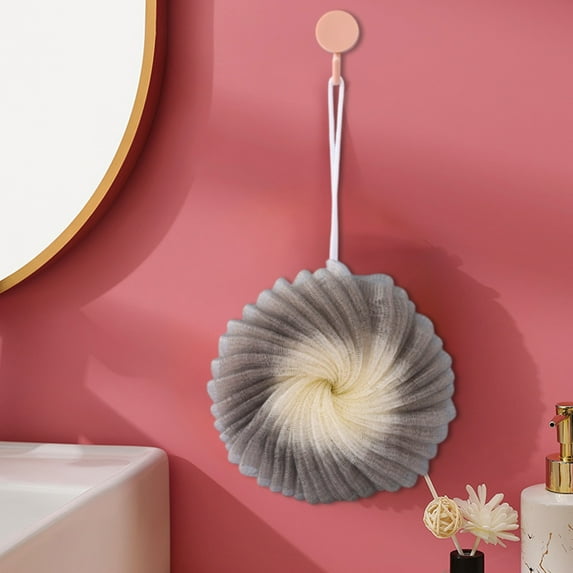 Bath Pouf Sponge Double Layer Mesh with Hanging Hook | Super Soft Polyester | Rich Foaming Lather | Multiple Colors | 5.9x5.9 in | Gentle Exfoliating Scrubber
