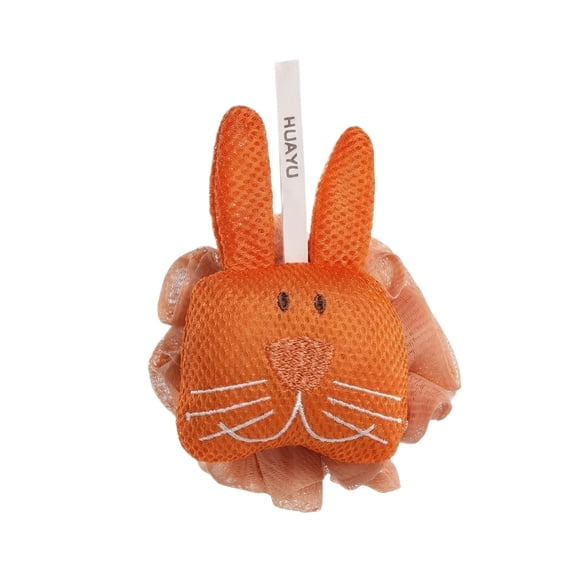Bath Puff Shower Sponge, 6.7" Cute Bunny Bath Loofah Ball Soft Mesh Body for Women , Gentle Bath Accessories for Daily Shower, Easter Gifts Basket, D