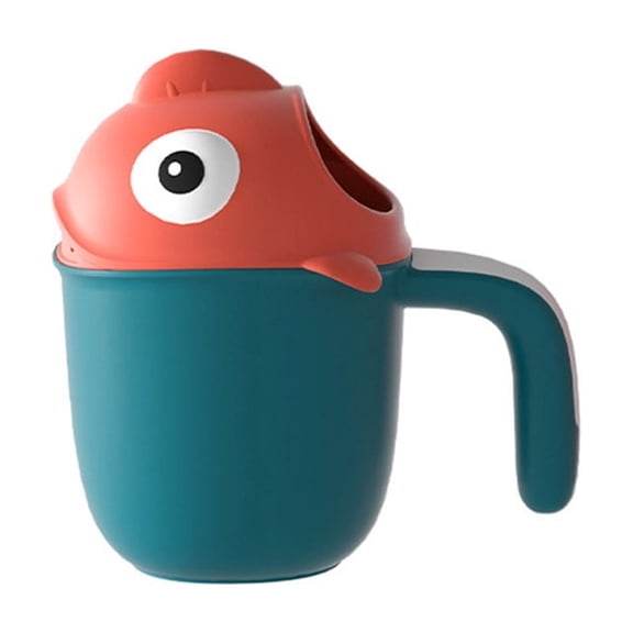 Bath Rinse Cup,Cute Shape Water Rinse Tool with Sturdy Handle for Adult,Household Bath Wash Hair Cup for Protecting Eyes
