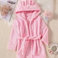 thumbnail image 1 of Bath Robe Light Pink Robe Long Sleeve Kids Robes for Girls Preppy Stuff for Girls 12-24M, 1 of 7