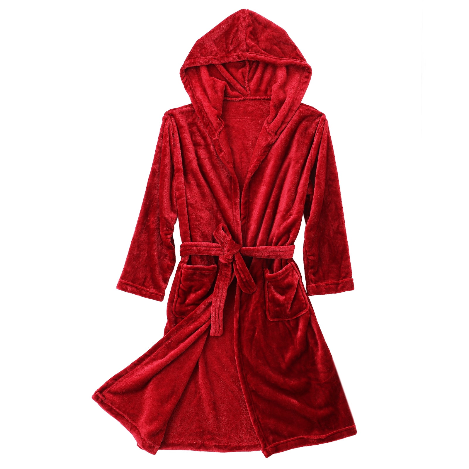 Bath Robe Shower Robe Towel Robe Men's Hooded Robes Long Spa Robe With