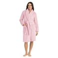 thumbnail image 1 of Bath Robe Solid Flannel L/XL Pink, 1 of 1