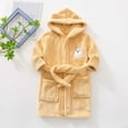 thumbnail image 1 of Bath Robe Yellow Robe Long Sleeve Kids Bathrobe Girls Pajamas Size 4T, 1 of 3
